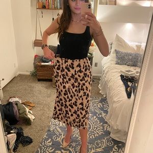 Cheetah midi skirt
